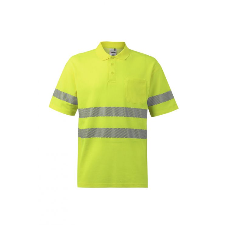 Polo monocolor Velilla alta visibilidade 305522 (Ref. VXTVL05522) - Equipamento de Proteção Individual JCR