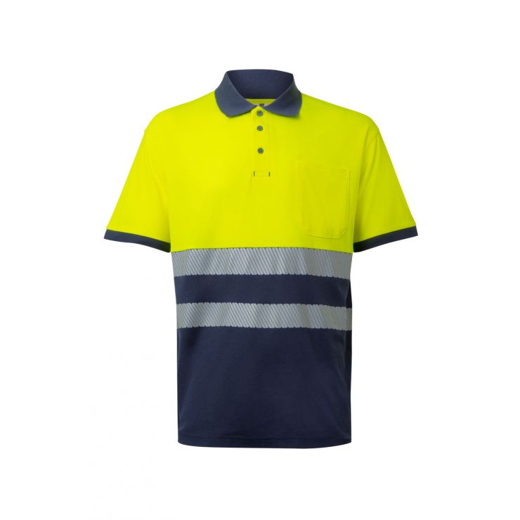 Polo bicolor Velilla alta visibilidade 305523 (Ref. VXTVL05523) - Equipamento de Proteção Individual JCR