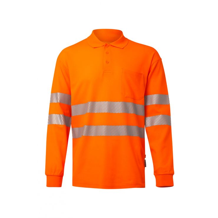 Polo m/ comprida monocolor Velilla alta visibilidade 305524 (Ref. VXTVL05524) - Vista 2 Equipamento JCR
