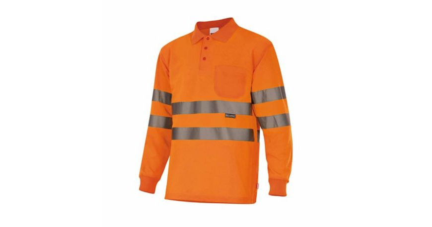 Polo Velilla alta visivilidade m/comprida 174 (Ref. VXVL000174) - Vista 2 Equipamento JCR