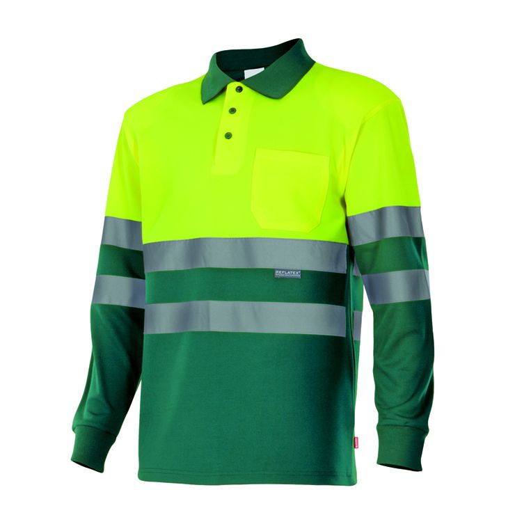 Polo Velilla alta visibilidade bicolor m/comprida P175 (Ref. VXVL00P175) - Vista 4 Equipamento JCR