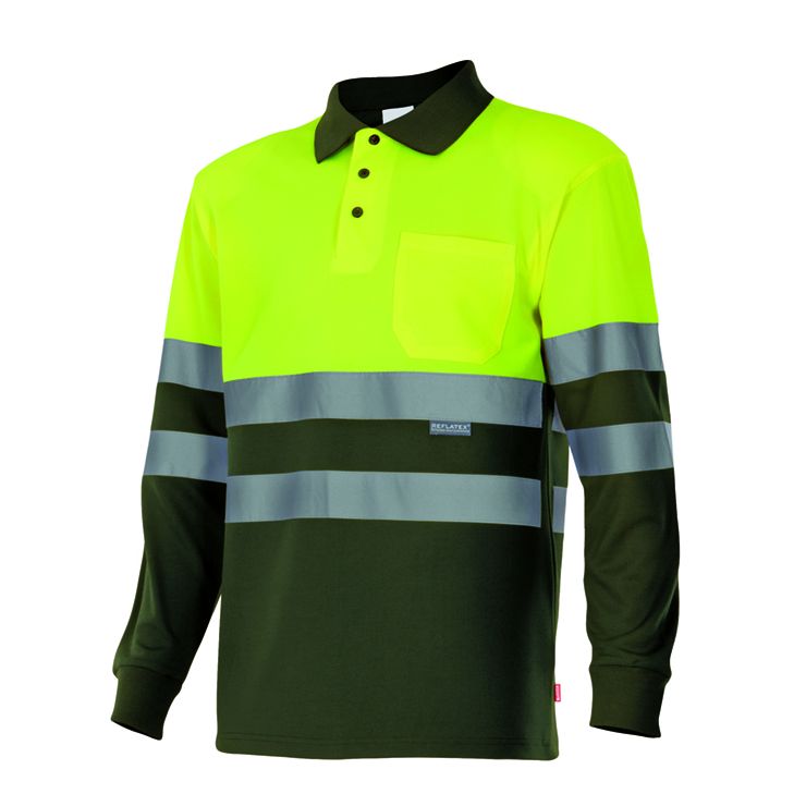Polo Velilla alta visibilidade bicolor m/comprida P175 (Ref. VXVL00P175) - Vista 5 Equipamento JCR