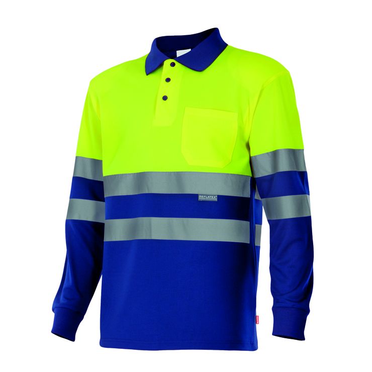 Polo Velilla alta visibilidade bicolor m/comprida P175 (Ref. VXVL00P175) - Vista 8 Equipamento JCR