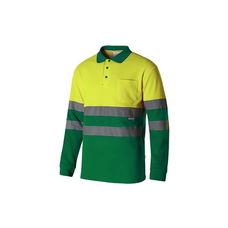 Polo Velilla AV bicolor m/comprida 305515 (Ref. VXVL305515) - Vista 2 Equipamento JCR