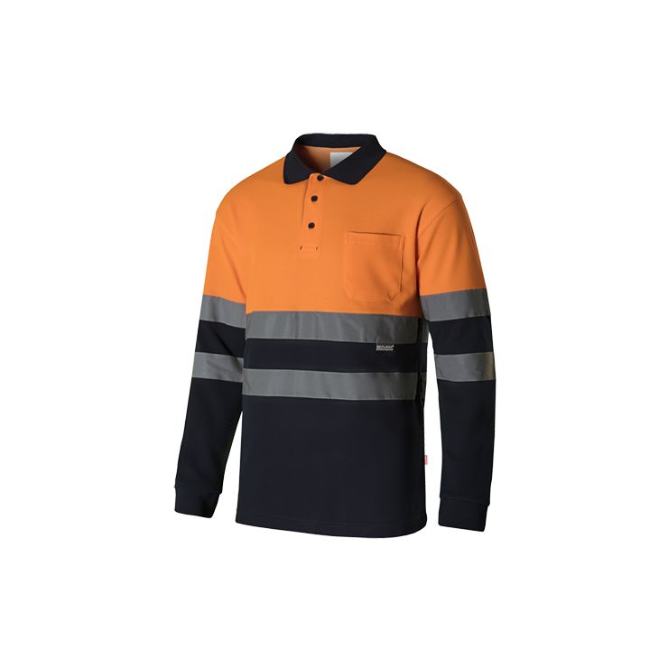 Polo Velilla AV bicolor m/comprida 305515 (Ref. VXVL305515) - Vista 3 Equipamento JCR